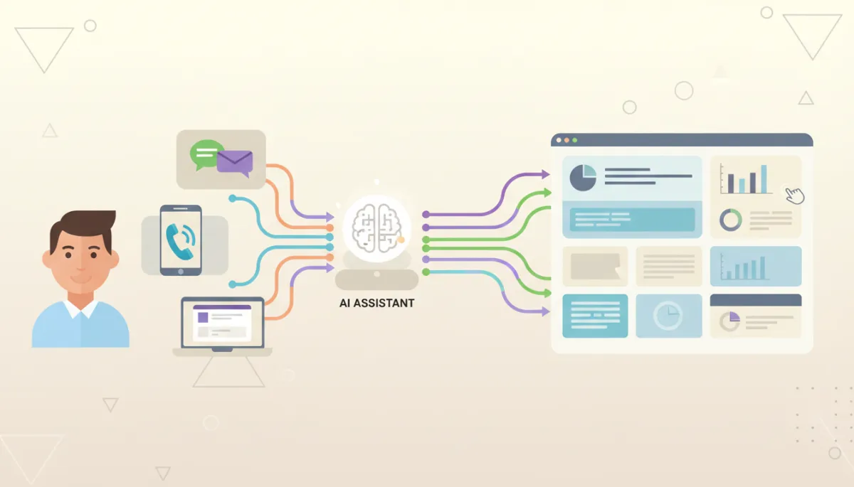 AI assistant capturing and organizing customer inquiries across multiple channels AI assistant capturing and organizing customer inquiries across multiple channels