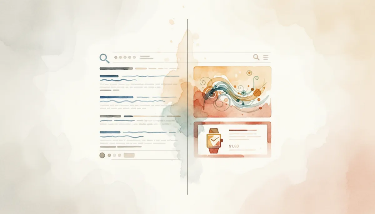 Comparison of traditional link-based search results and AI answer-based search Comparison of traditional link-based search results and AI answer-based search