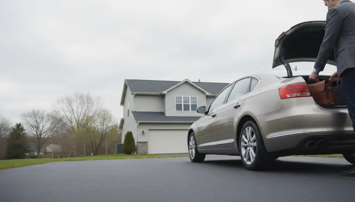 Work car being used by an individual to travel to their job Work car being used by an individual to travel to their job