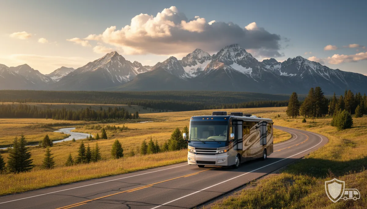 This is an existing blog post on RVInsurances.com titled "Why You Need Special RV Insurance for Your Recreational Vehicles". Generate ONE featured image in realistic photography style showing a large motorhome on a scenic highway with mountains in the background, conveying the need for specialized RV insurance. Also generate a complete SEO-optimized meta description of 150-160 characters. Do NOT rewrite the existing content. - professional quality, photorealistic This is an existing blog post on RVInsurances.com titled "Why You Need Special RV Insurance for Your Recreational Vehicles". Generate ONE featured image in realistic photography style showing a large motorhome on a scenic highway with mountains in the background, conveying the need for specialized RV insurance. Also generate a complete SEO-optimized meta description of 150-160 characters. Do NOT rewrite the existing content. - professional quality, photorealistic