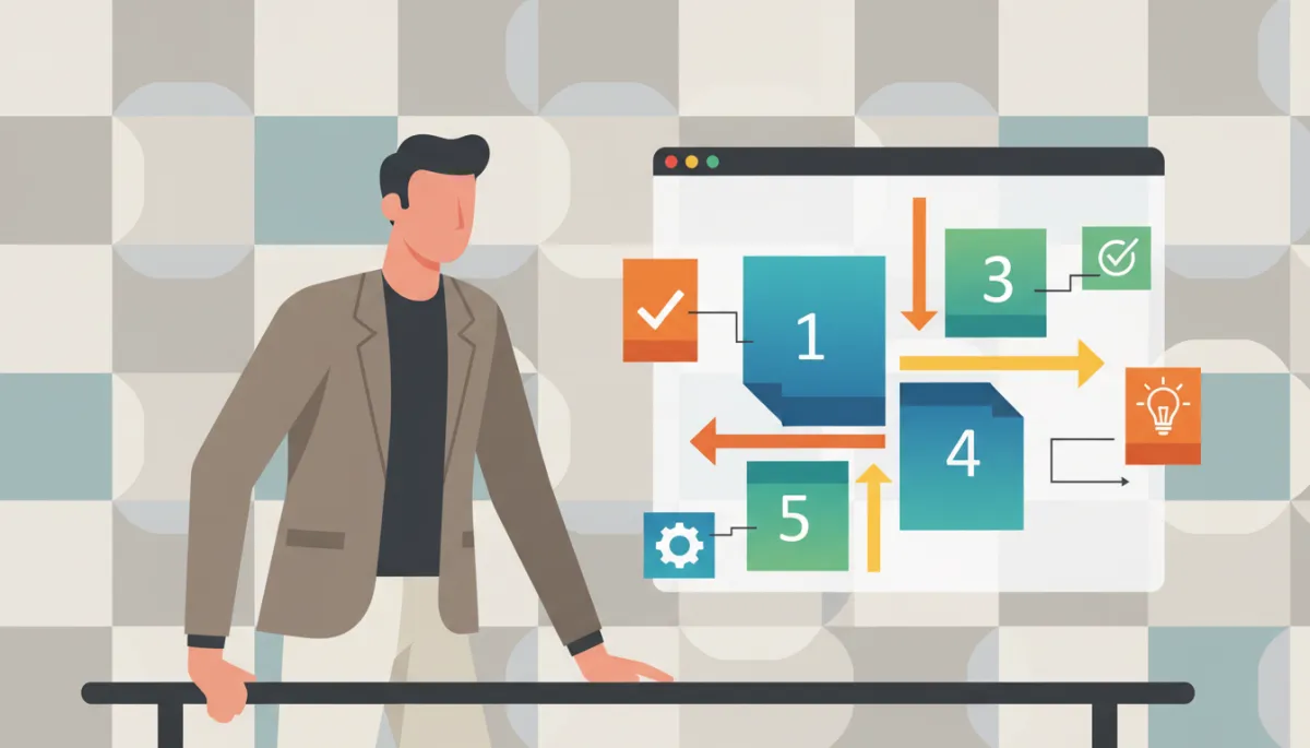 Trainer reviewing a captured process that has been converted into a step-by-step guide Trainer reviewing a captured process that has been converted into a step-by-step guide