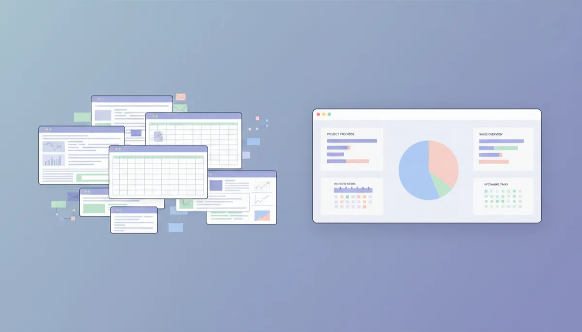 Comparison of cluttered tools versus a unified business operating system