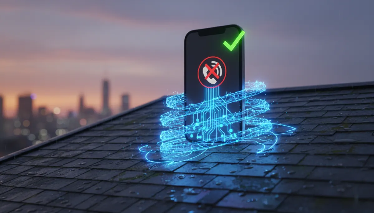 Roofing contractor reviewing AI‑managed missed call conversations