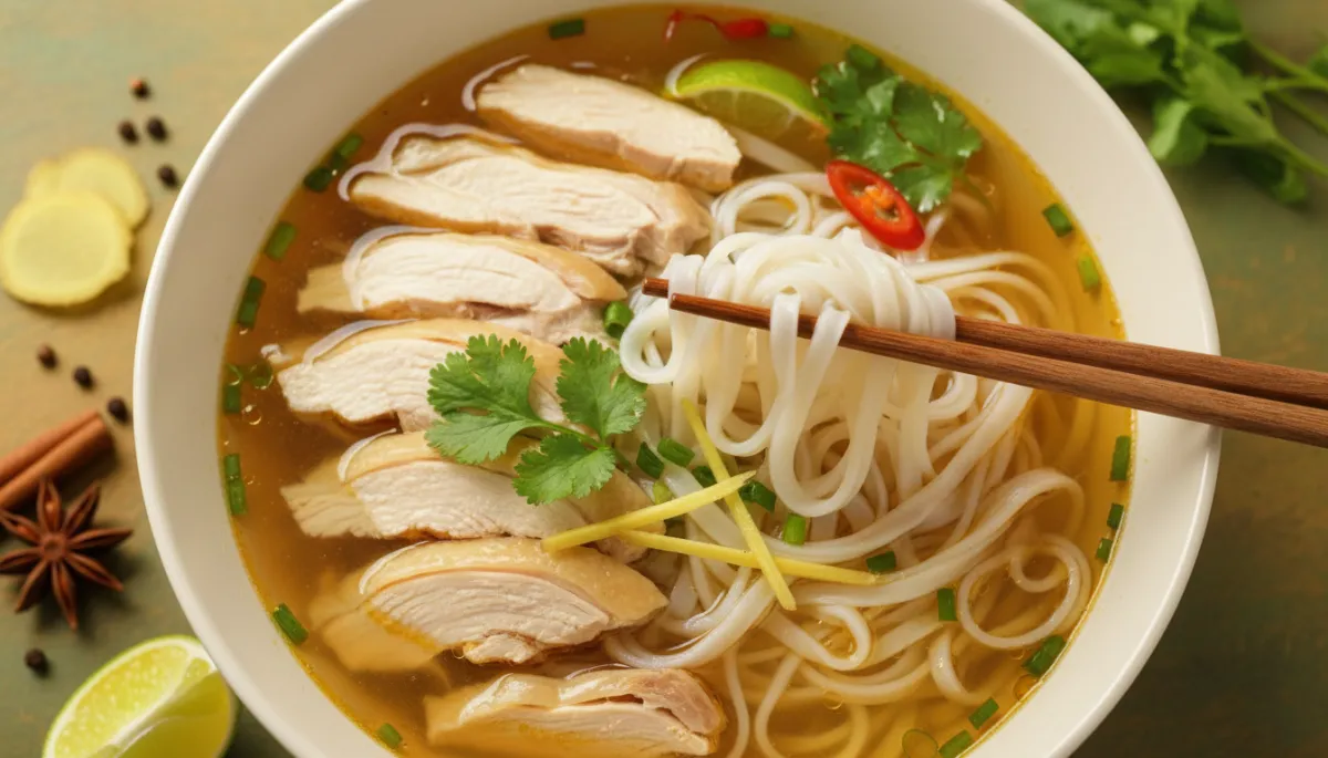 This is my content. Create image/s appropriate to the topic:

Why Free-Range Chicken Creates Better Pho: The Secret Behind Authentic Northern Vietnamese Flavor

When people think about exceptional pho, they often focus on the broth. While broth is certainly the heart of every bowl, the quality of the chicken used to create it is equally important.

At Pho Ga Bac Bac, we believe that authentic Northern Vietnamese chicken pho begins with carefully selected free-range chicken. Combined with our signature broth simmered for more than 24 hours, this commitment to quality produces a bowl that is rich, clean, and deeply satisfying.

If you're searching for authentic chicken pho in Las Vegas, understanding why ingredient quality matters can help you appreciate every spoonful.

## What Is Free-Range Chicken?

Free-range chicken refers to poultry that has greater access to open space and more natural movement than conventionally raised chickens. Because the birds develop stronger muscles over time, the meat often has a firmer texture and a naturally richer flavor.

For traditional Vietnamese cooking, especially pho ga (chicken pho), this difference matters.

Rather than relying on heavy seasonings, authentic Northern Vietnamese cuisine allows the natural flavor of the chicken to shine.

## Why Free-Range Chicken Creates Better Broth

The broth is the soul of pho.

Every ingredient added to the pot influences the final flavor, but the chicken itself contributes many of the natural proteins, minerals, and aromas that give the soup its character.

Free-range chicken helps create a broth that is:

* Rich without being greasy
* Clean and naturally savory
* Full-bodied with balanced flavor
* Perfect for slow simmering

When combined with traditional cooking techniques, the result is a broth that tastes authentic without overwhelming the palate.

## The Importance of a 24-Hour Simmer

At Pho Ga Bac Bac, our broth is simmered for over 24 hours.

Slow simmering allows the natural flavors from the chicken and bones to gradually develop while creating a smooth, aromatic broth. This patient cooking process is a hallmark of traditional Vietnamese pho preparation.

Rather than rushing production, we believe exceptional pho takes time.

Every batch is carefully prepared to deliver the deep, comforting flavor guests expect from authentic Northern Vietnamese cuisine.

## Authentic Northern Vietnamese Pho

Many diners are familiar with Southern-style pho, but fewer have experienced traditional Northern Vietnamese pho.

Northern-style pho is known for:

* A cleaner, more delicate broth
* Balanced seasoning
* Simple garnishes
* An emphasis on the natural flavor of the meat and broth

Because the recipe relies on fewer added ingredients, the quality of the chicken becomes even more important.

That's one reason why using free-range chicken makes such a noticeable difference.

## A Better Bowl Starts with Better Ingredients

At Pho Ga Bac Bac, we don't believe shortcuts create memorable meals.

Our commitment to quality begins with carefully selected free-range chicken and continues with slow preparation, traditional recipes, and ingredients chosen to honor the culinary traditions of Northern Vietnam.

Every bowl is prepared with the goal of delivering authentic flavor while allowing the broth—not excessive seasoning—to be the star.

## Experience Authentic Chicken Pho in Las Vegas

If you're looking for authentic Northern Vietnamese chicken pho in Las Vegas, Pho Ga Bac Bac offers a dining experience centered around quality ingredients and traditional preparation.

Our signature dishes feature free-range chicken, broth simmered for more than 24 hours, fresh herbs, rice noodles, and recipes inspired by the birthplace of pho in Northern Vietnam.

Whether you're enjoying your first bowl or you're a longtime pho enthusiast, we invite you to taste the difference that quality ingredients and careful preparation make.

Visit Pho Ga Bac Bac at **3775 W Spring Mountain Rd, Las Vegas, NV**, and discover why so many guests return for authentic Northern Vietnamese chicken pho.

---

## Frequently Asked Questions

### Why is free-range chicken better for pho?

Free-range chicken develops richer natural flavor and firmer texture, which contributes to a deeper, cleaner broth when slowly simmered.

### What makes Pho Ga Bac Bac different?

Pho Ga Bac Bac specializes in authentic Northern Vietnamese chicken pho made with carefully selected free-range chicken and broth simmered for over 24 hours.

### Is chicken pho healthy?

Chicken pho can be a balanced meal that includes lean protein, aromatic broth, fresh herbs, and rice noodles. Pho Ga Bac Bac focuses on natural flavors with minimal MSG.

### Where can I find authentic Northern Vietnamese chicken pho in Las Vegas?

Pho Ga Bac Bac serves authentic Northern Vietnamese chicken pho at **3775 W Spring Mountain Rd, Las Vegas**, using traditional recipes inspired by the birthplace of pho.. Style: Professional quality, photorealistic, high resolution