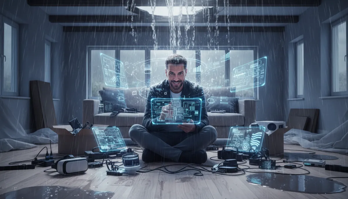 add images to this blog. Context: This is for a blog post about "The Vibe Coding “Hardware Store” Trap: Why Your AI Obsession Is Leaving Your Roof Leaky". Style: Professional quality, photorealistic, high resolution add images to this blog. Context: This is for a blog post about "The Vibe Coding “Hardware Store” Trap: Why Your AI Obsession Is Leaving Your Roof Leaky". Style: Professional quality, photorealistic, high resolution