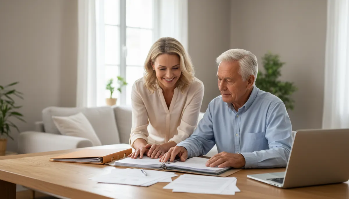 Family members reviewing trust arrangements together at home Family members reviewing trust arrangements together at home