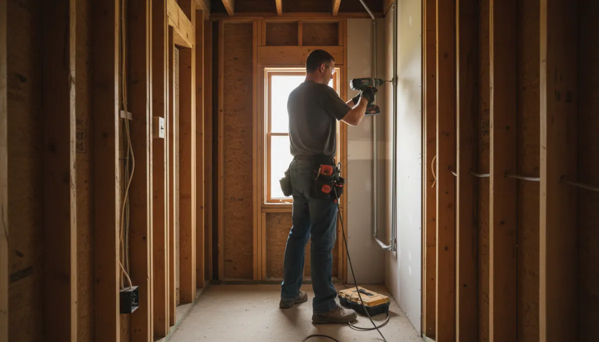 Homeowner reviewing electrical panel upgrade quote with a licensed electrician