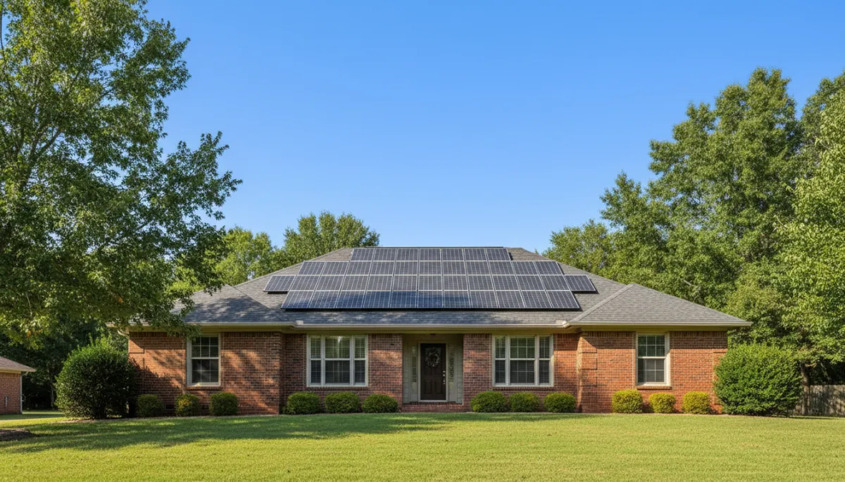 Home with rooftop solar, EV charger, and battery storage working together