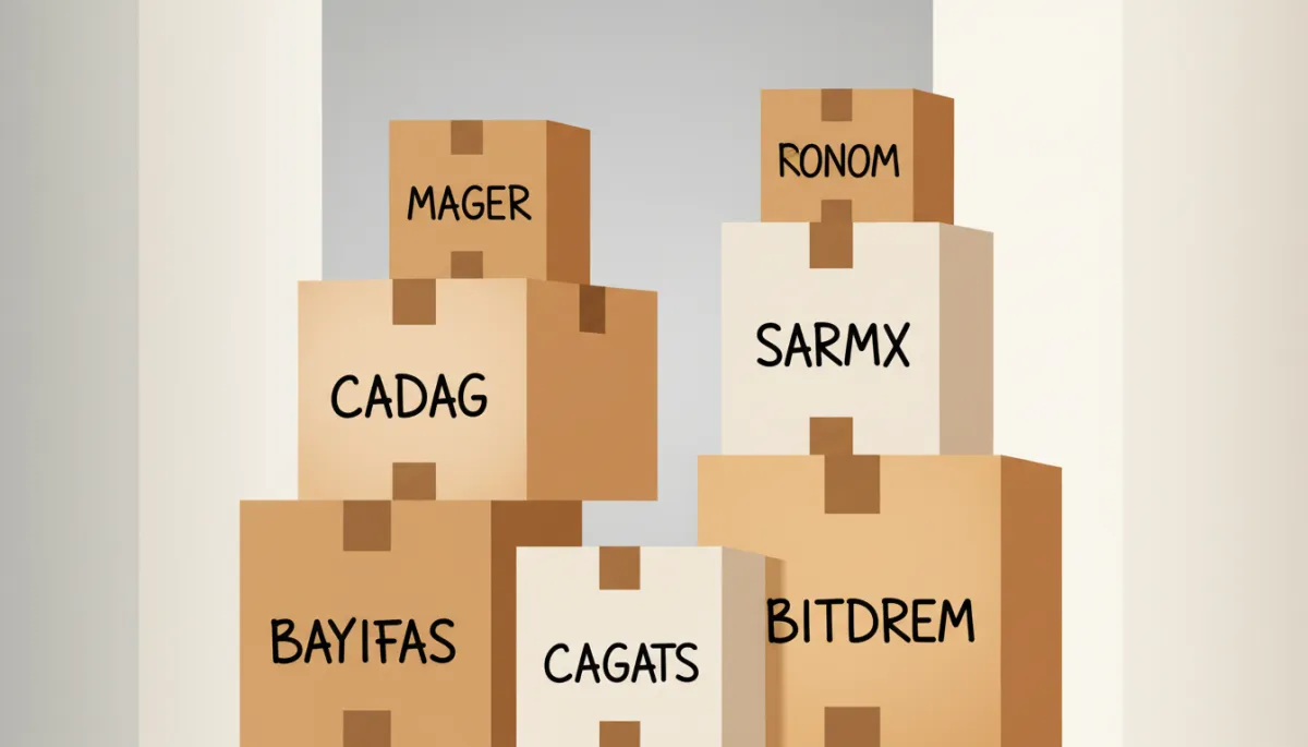 Neatly labelled moving boxes ready for a Melbourne house move