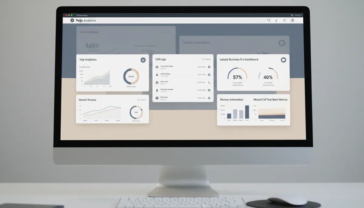 Yelp analytics and lead tracking dashboard for a home service contractor
