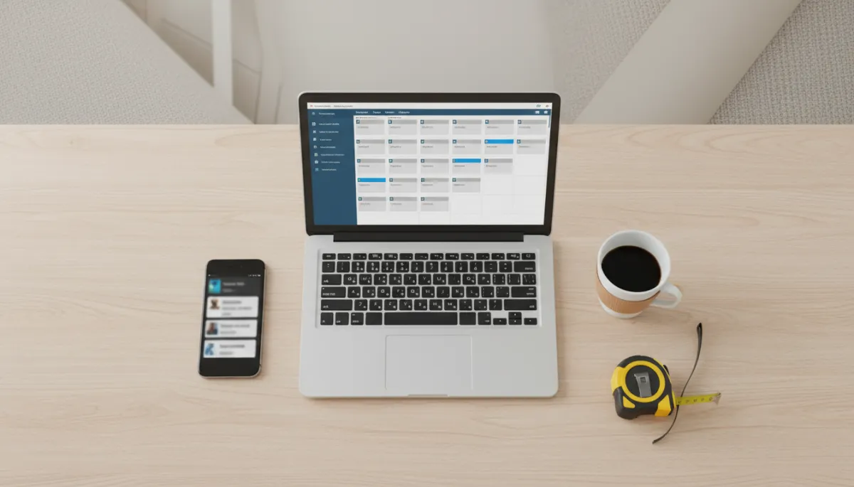 Desk with contractor calendar full of repeat client appointments