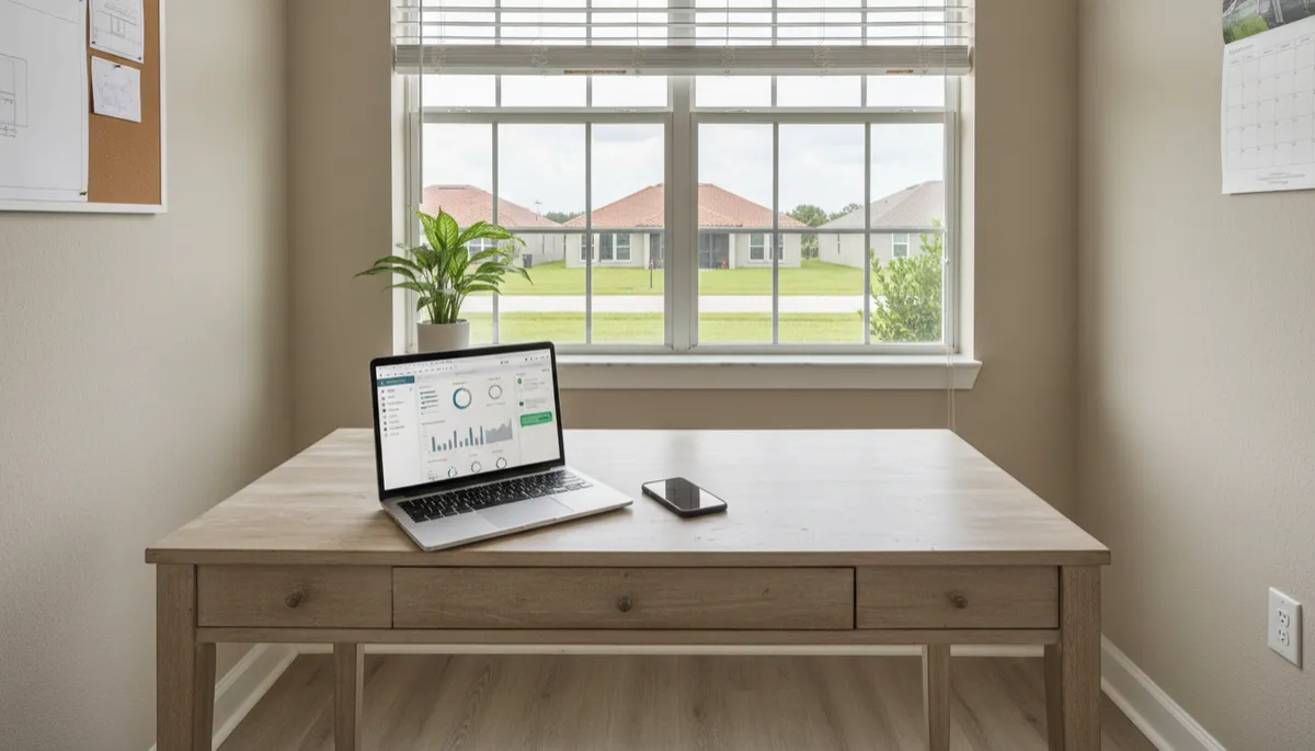 Small contractor office showing AI call handling and text‑back dashboard for Lakewood and Wheat Ridge