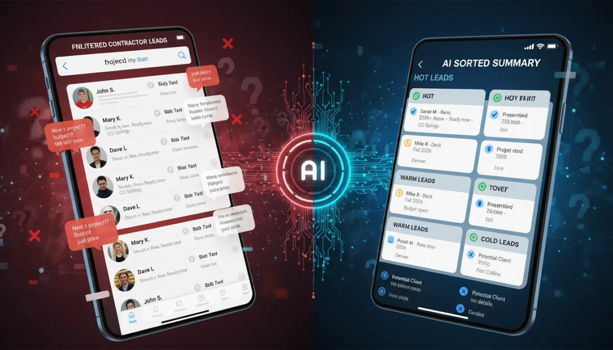 Colorado contractor using AI pre-screening system to filter qualified leads before booking site visits