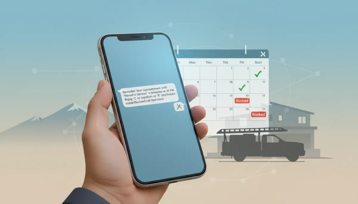 Contractor sending automated appointment reminders to reduce no-shows