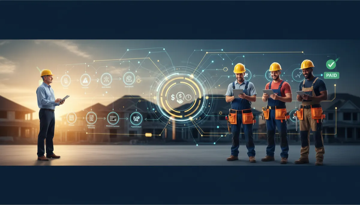 General contractor using payment automation software to pay subcontractors faster