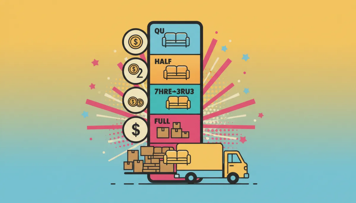 Illustration of volume based junk removal pricing levels