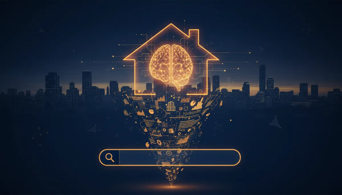 Now add relevant nice pefect images to the blog [Brand guidelines: use brand color palette #010f3f, #f7a916]. Context: This is for a blog post about "How Real Estate Brands Get Found in ChatGPT and AI Search (And Why Most Are Invisible)". Style: Professional quality, photorealistic, high resolution