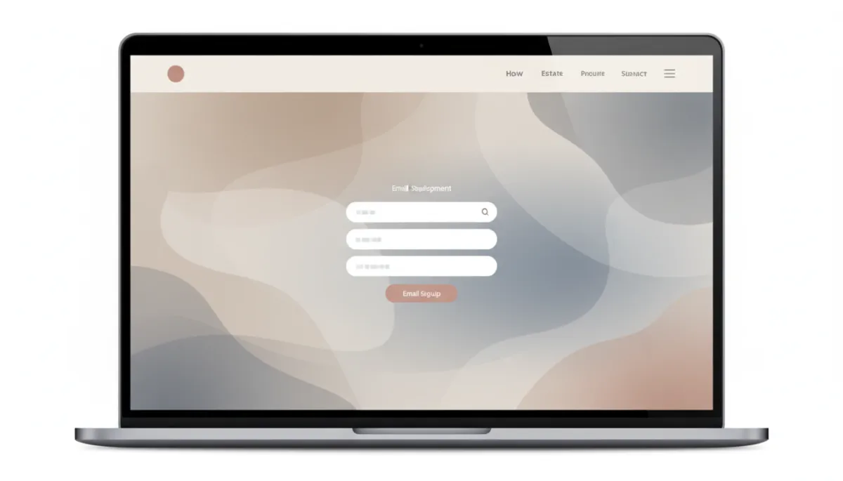 Real estate project landing page with high-converting email signup form