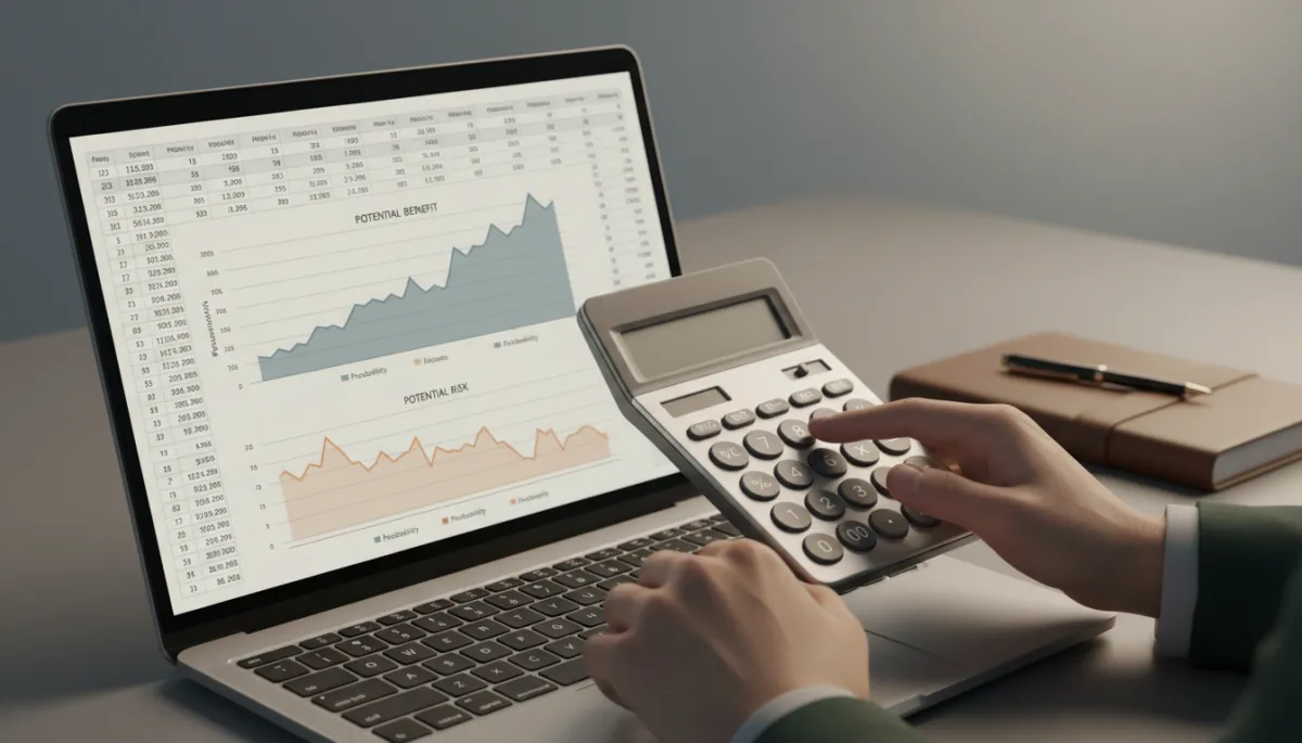 Cálculo de riesgo y beneficio en una hoja de planificación de trading