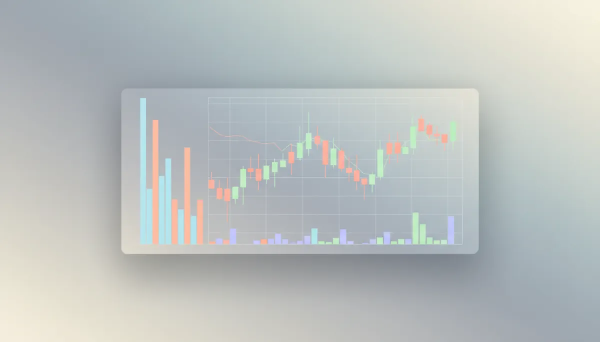 Pantalla profesional de trading con gráficos de velas, libro de órdenes y volumen Pantalla profesional de trading con gráficos de velas, libro de órdenes y volumen
