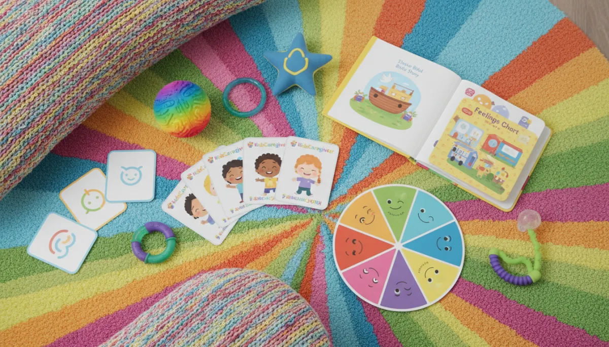 Calm corner tools including printed prompts, chart, and storybook Calm corner tools including printed prompts, chart, and storybook