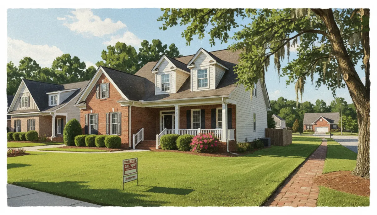 A realistic, high-resolution street-level photograph of Acworth, GA homes with a for-sale sign in the front yard, taken during daylight, showing real homes and landscaping typical of the area. A realistic, high-resolution street-level photograph of Acworth, GA homes with a for-sale sign in the front yard, taken during daylight, showing real homes and landscaping typical of the area.