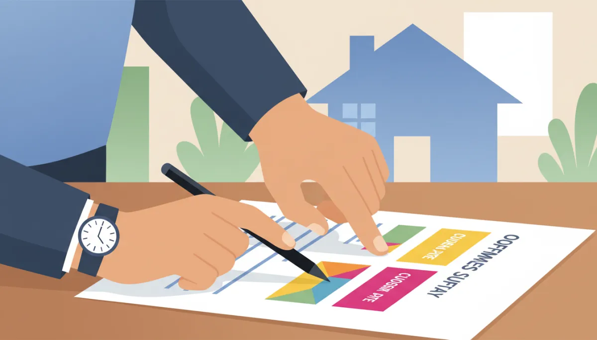 Real estate agent explaining offer terms and contingencies to a home seller