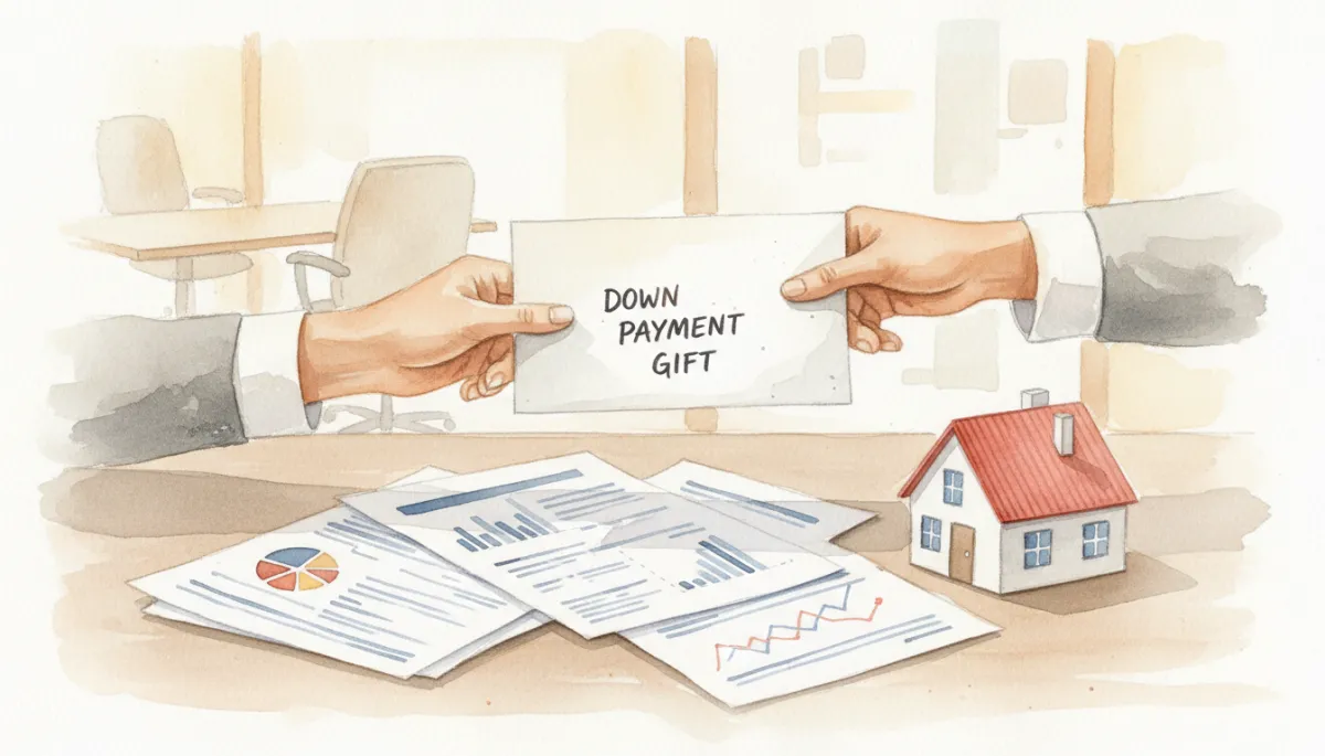 Gift funds being documented for a home down payment