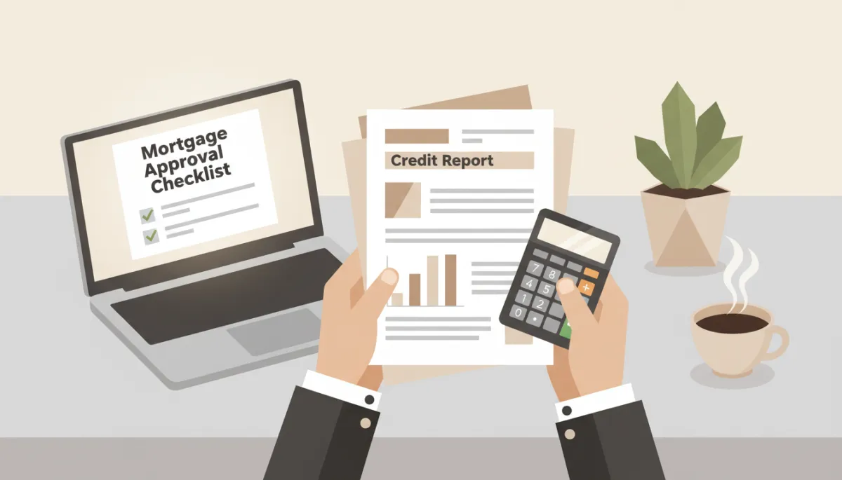 Reviewing a credit report and finances before home closing