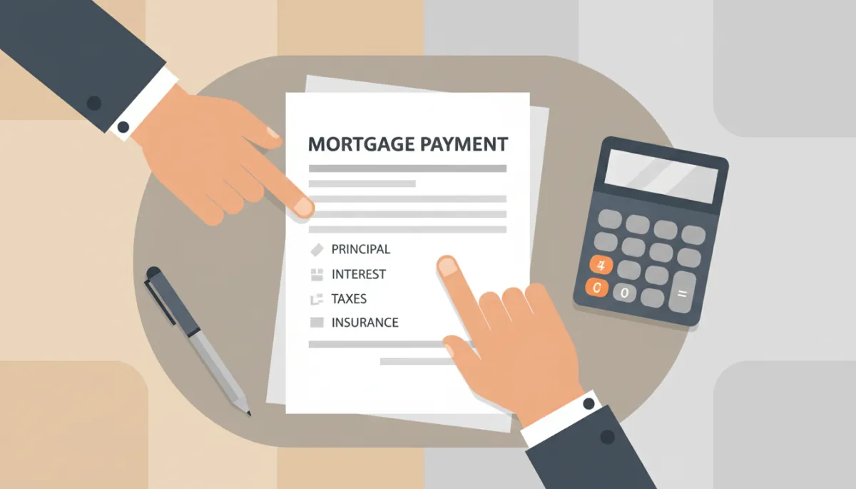 Advisor explaining the line items in a detailed mortgage payment statement