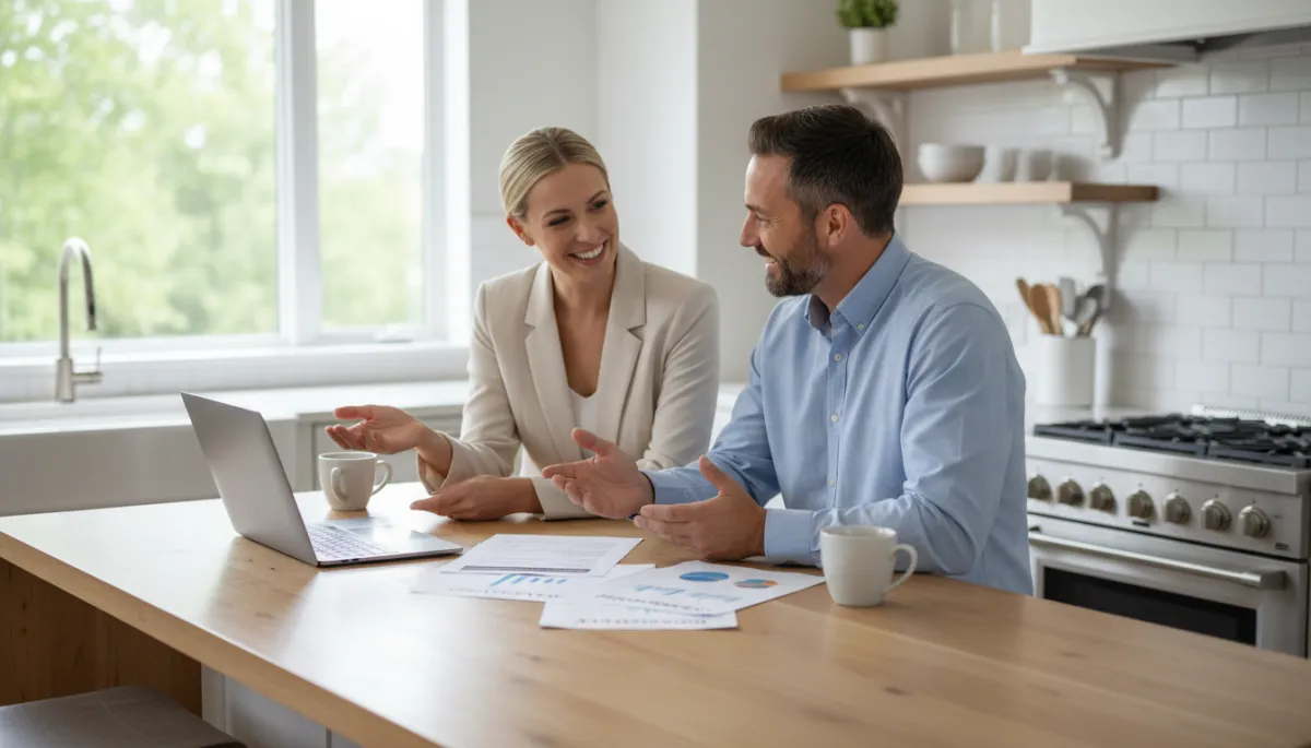 Homeowner reviewing options to rent out their current property before selling