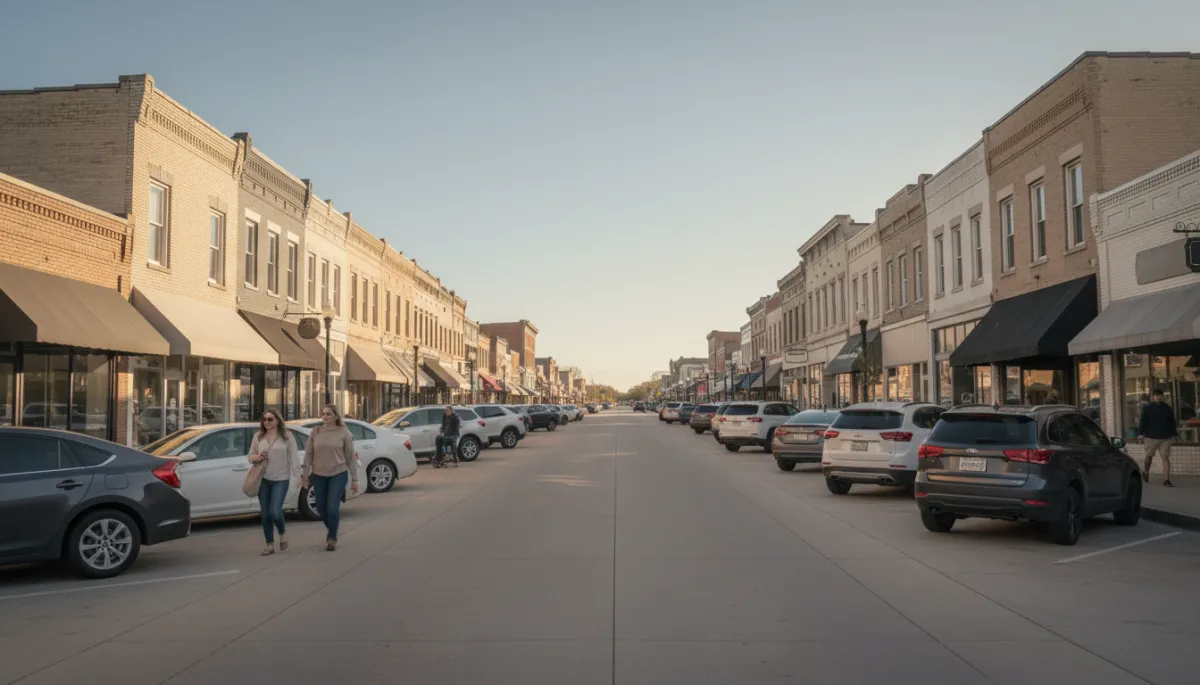 Main street view of a Warren County Missouri community Main street view of a Warren County Missouri community