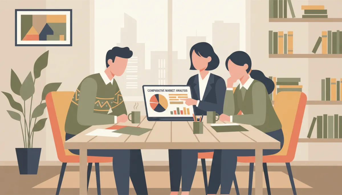 Real estate agent reviewing options with heirs of an inherited property