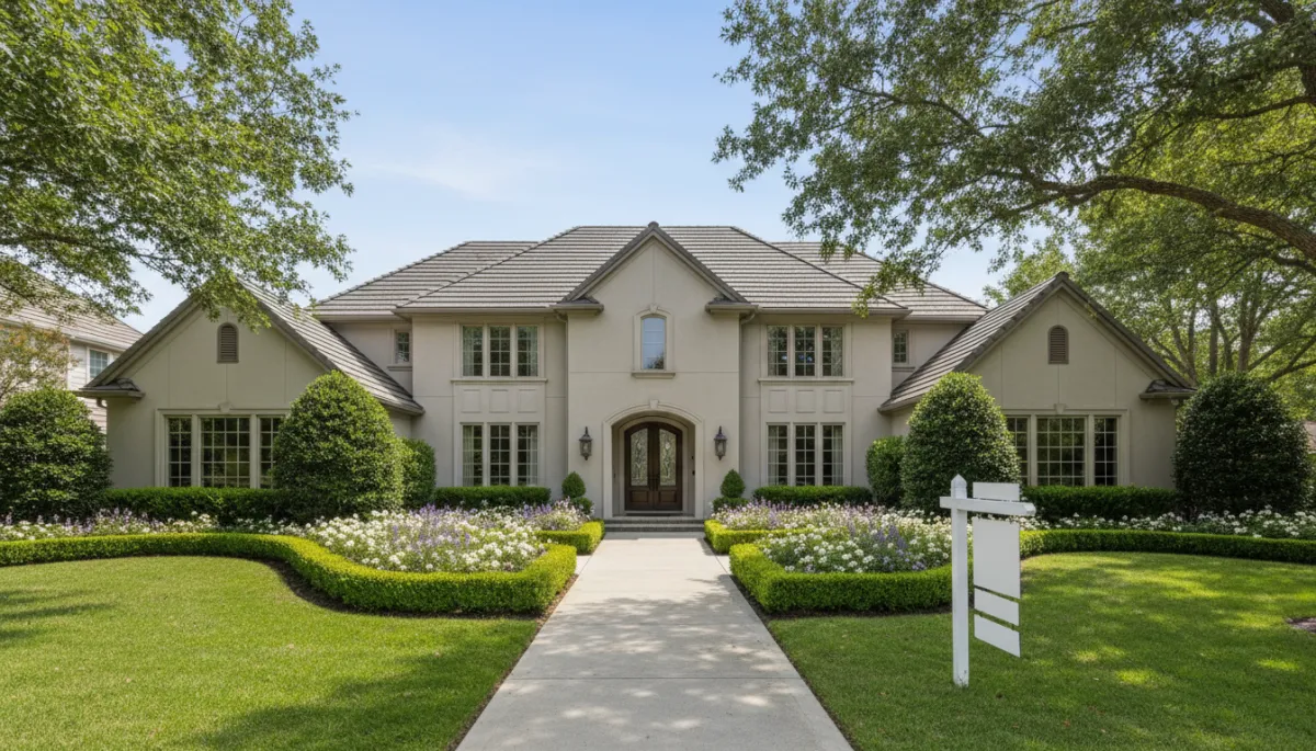 Well-maintained estate property exterior with strong curb appeal Well-maintained estate property exterior with strong curb appeal