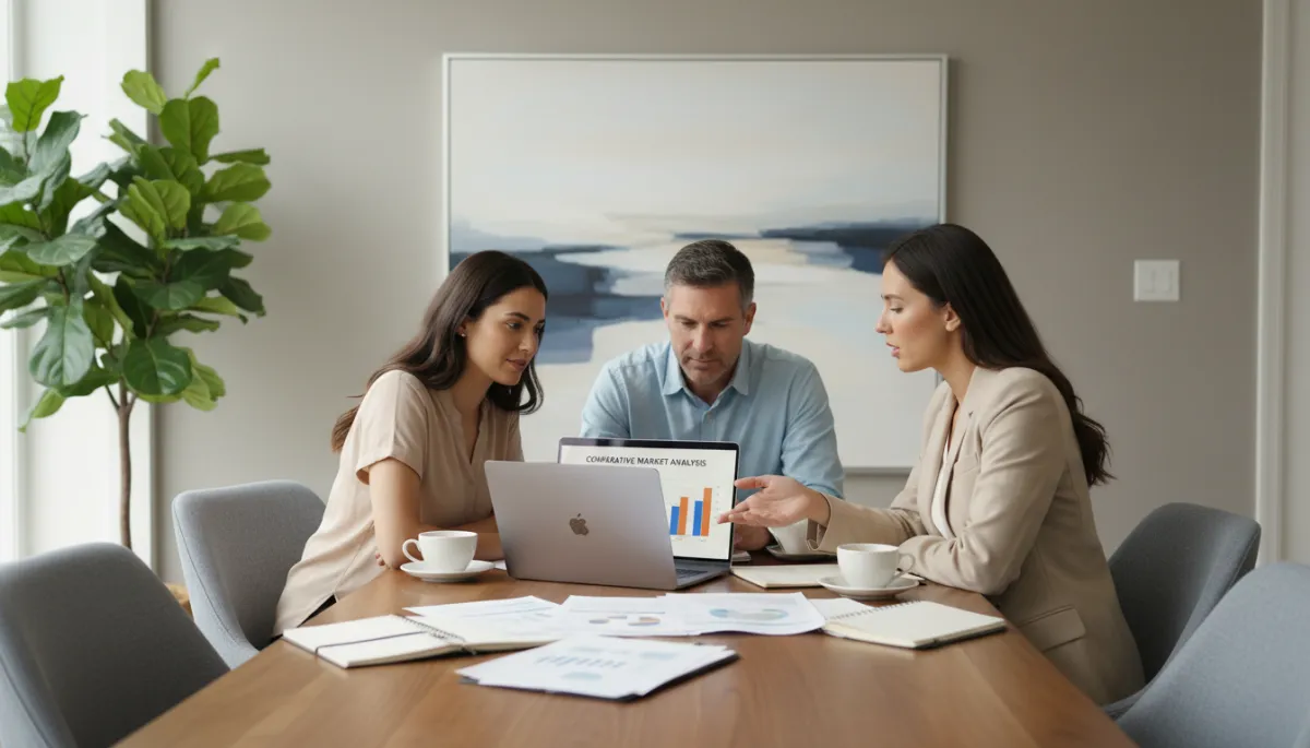 Heirs reviewing market value and options for an inherited Missouri house with a real estate agent Heirs reviewing market value and options for an inherited Missouri house with a real estate agent