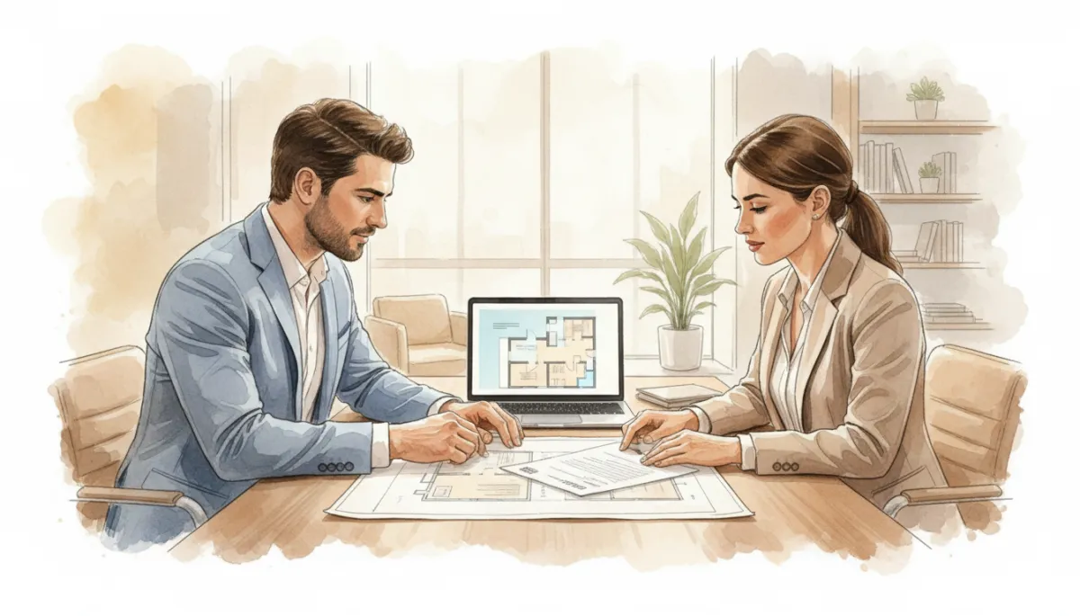Real estate agent and attorney coordinating the sale of an inherited property