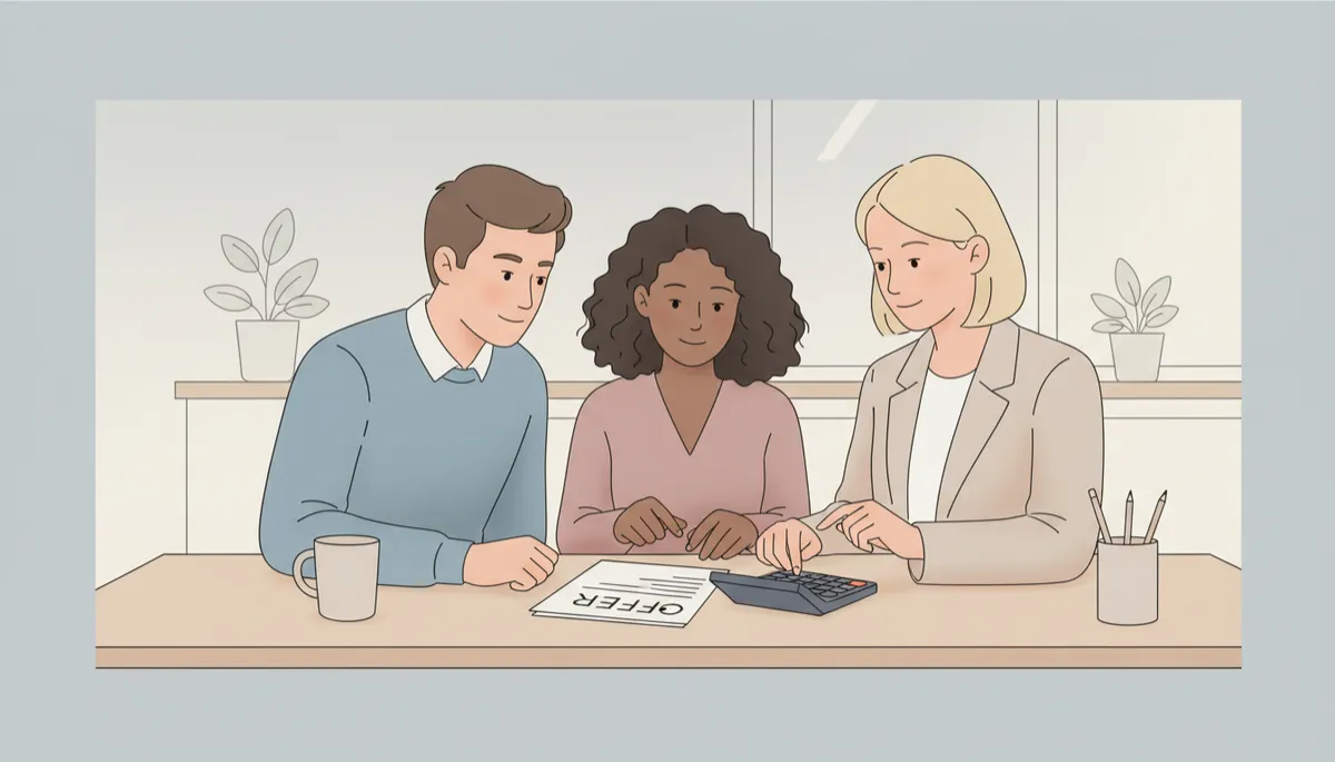 Co-owners discussing an offer to purchase their shared family home