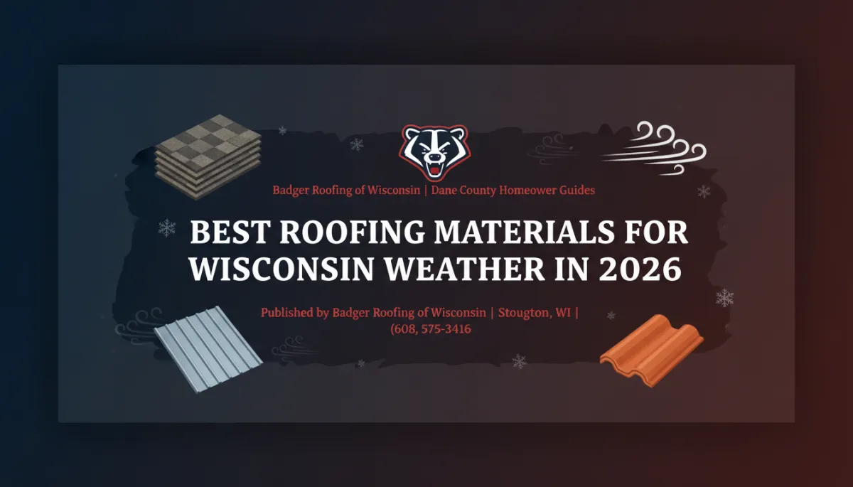Top Roofing Materials for Dane County Homes
