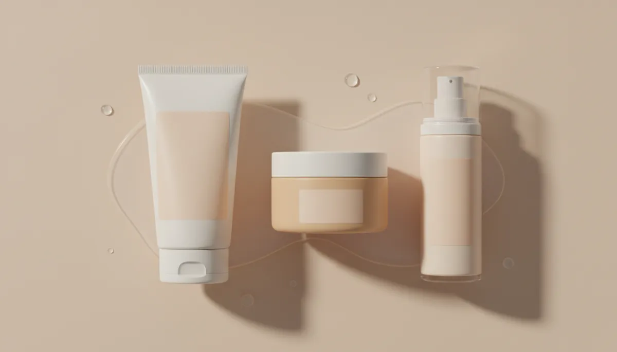Gentle skincare products suitable for post-pigmentation laser aftercare arranged neatly on a neutral background Gentle skincare products suitable for post-pigmentation laser aftercare arranged neatly on a neutral background