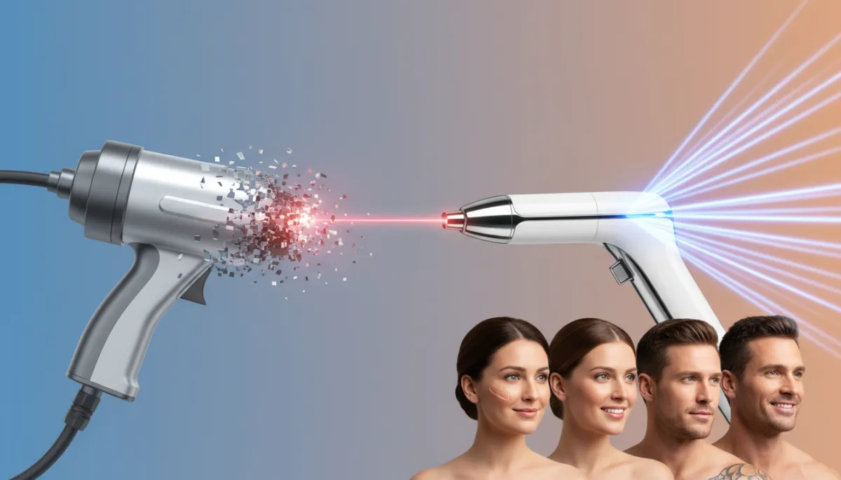 Professional performing Pico laser treatment in Australian clinic
