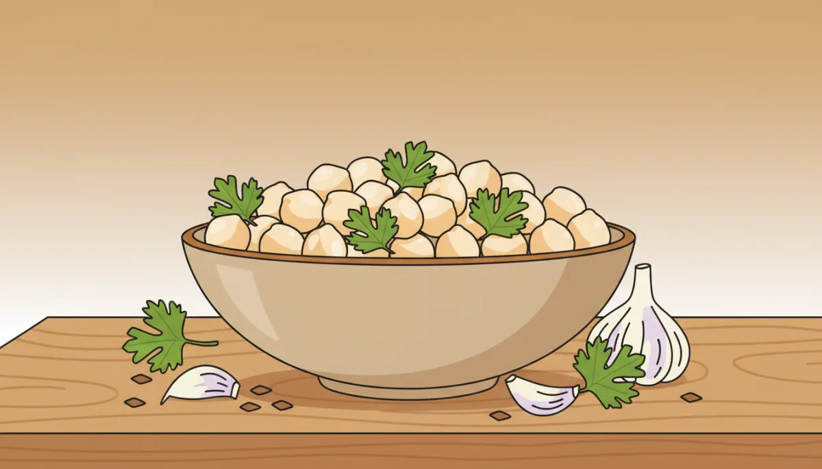 Ingrediënten voor klassieke Midden-Oosterse falafel op een snijplank