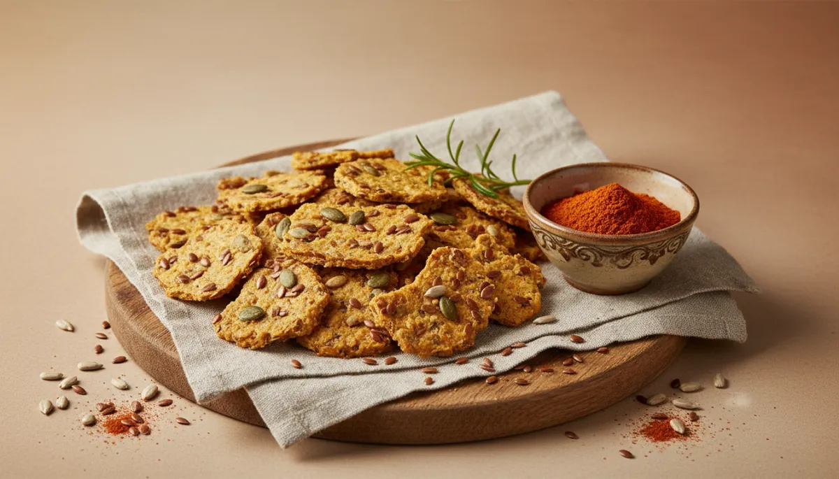 Zelfgemaakte Knapperige Crackers: Lijnzaad & Zaden