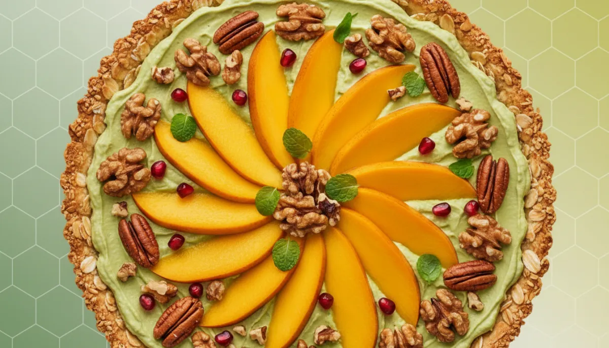 Ontbijttaartje met Avocado, Mango en Noten