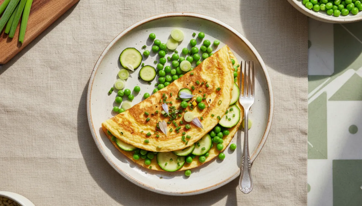 Luchtige Omelet met Erwten en Courgette - Recept