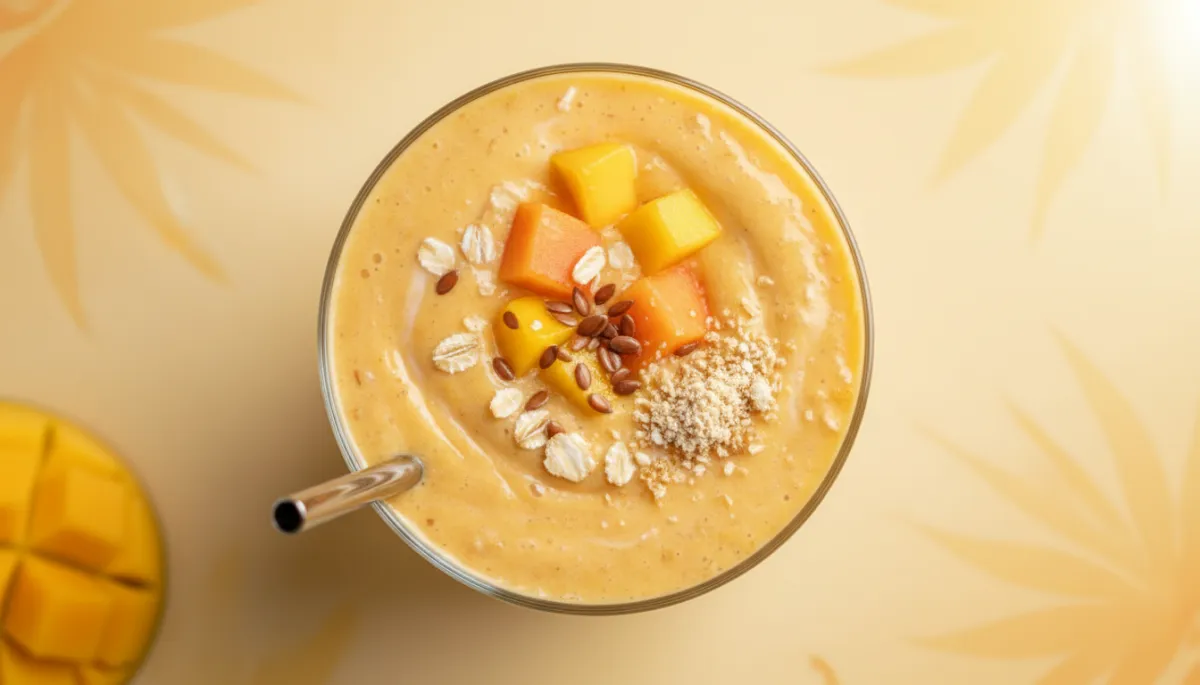 Romige Tropische Smoothie met Mango en Papaja