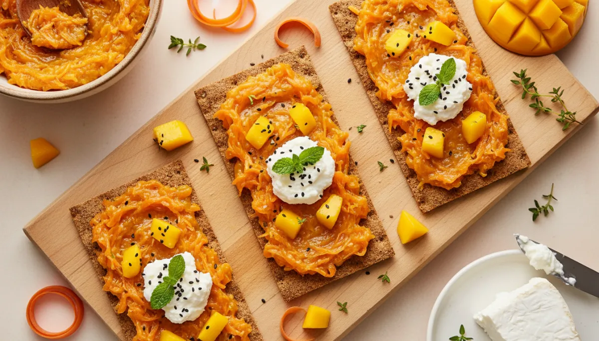 Fruitige Marmelade op Knäckebröd met Geitenkaas