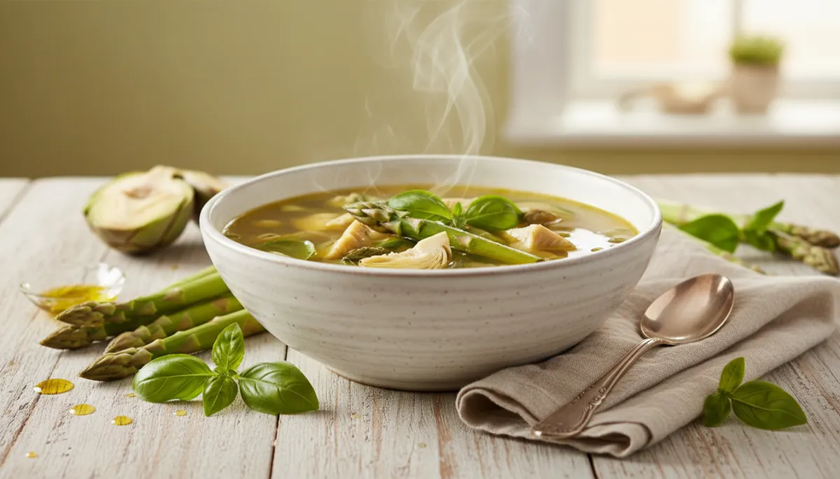 Italiaanse Groentesoep met Asperges en Artisjok