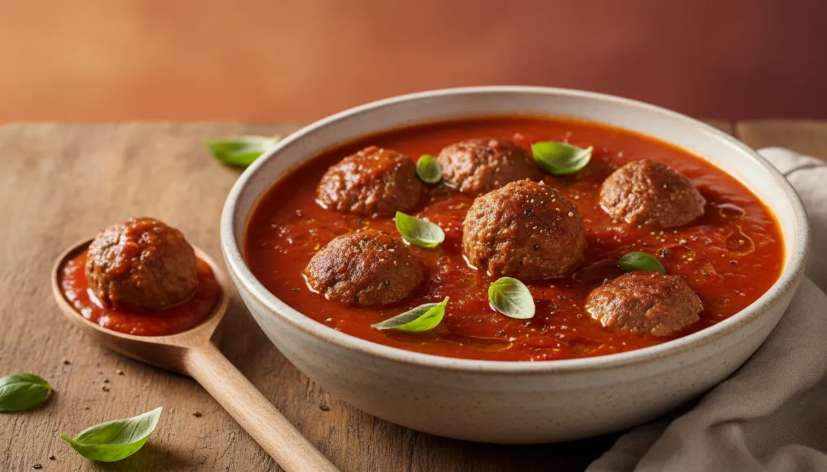 Klassieke Tomatensoep met Gehaktballetjes