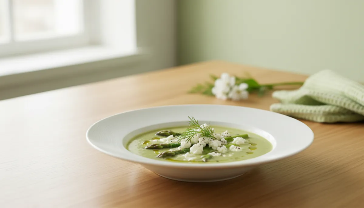 Elegante Groene Aspergesoep met Geitenkaas