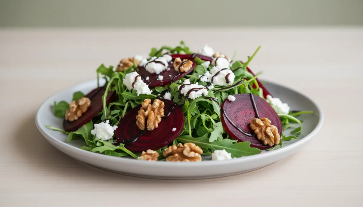 Kleurrijke Salade: Rode Biet, Rucola & Geitenkaas